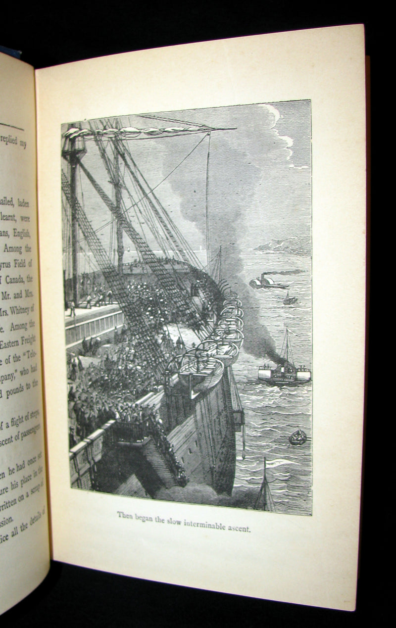 1895 Rare Edition of Jules Verne 's Book - A Floating City and the Blockade Runners