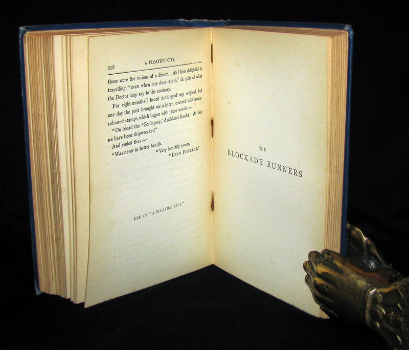 1895 Rare Edition of Jules Verne 's Book - A Floating City and the Blockade Runners