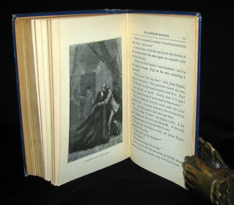 1895 Rare Edition of Jules Verne 's Book - A Floating City and the Blockade Runners
