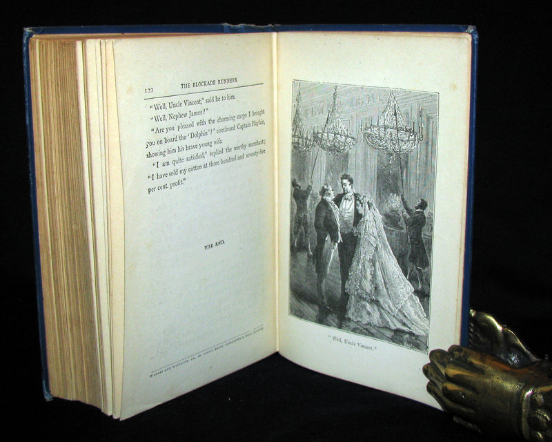 1895 Rare Edition of Jules Verne 's Book - A Floating City and the Blockade Runners