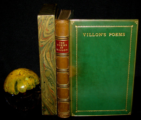 1881 Rare Book - Middle Ages Poems of Francois Villon bound by Sangorski and Sutcliffe