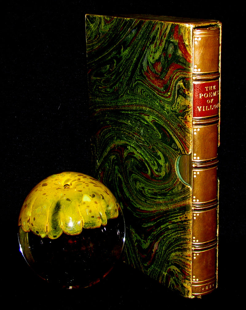 1881 Rare Book - Middle Ages Poems of Francois Villon bound by Sangorski and Sutcliffe