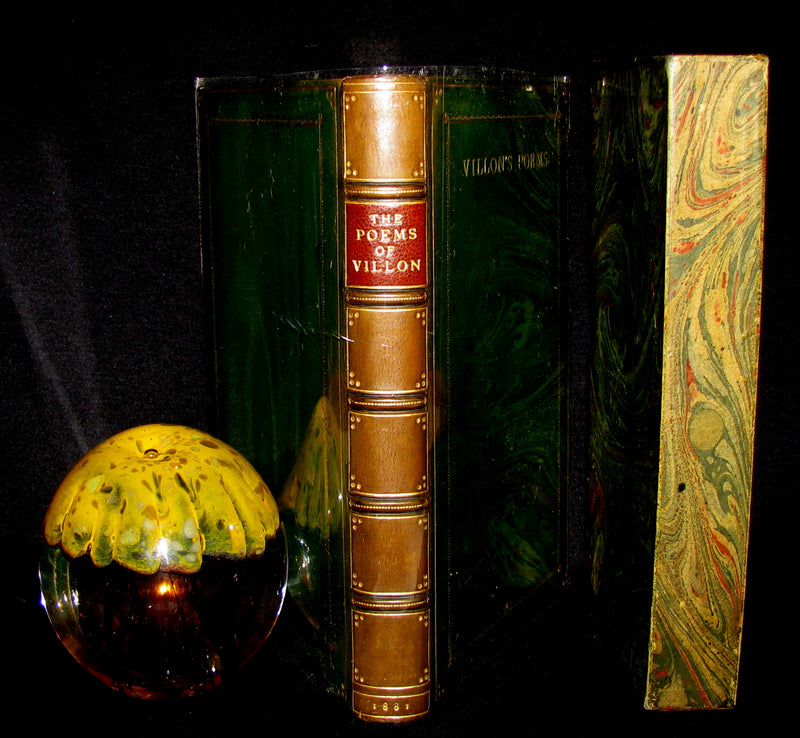 1881 Rare Book - Middle Ages Poems of Francois Villon bound by Sangorski and Sutcliffe