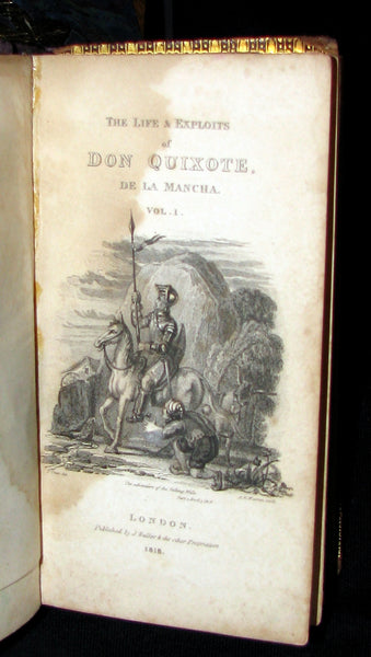 1818 Rare Book set ~ The History and Adventures of the Renowned Don Quixote (2 vols in slipcase)
