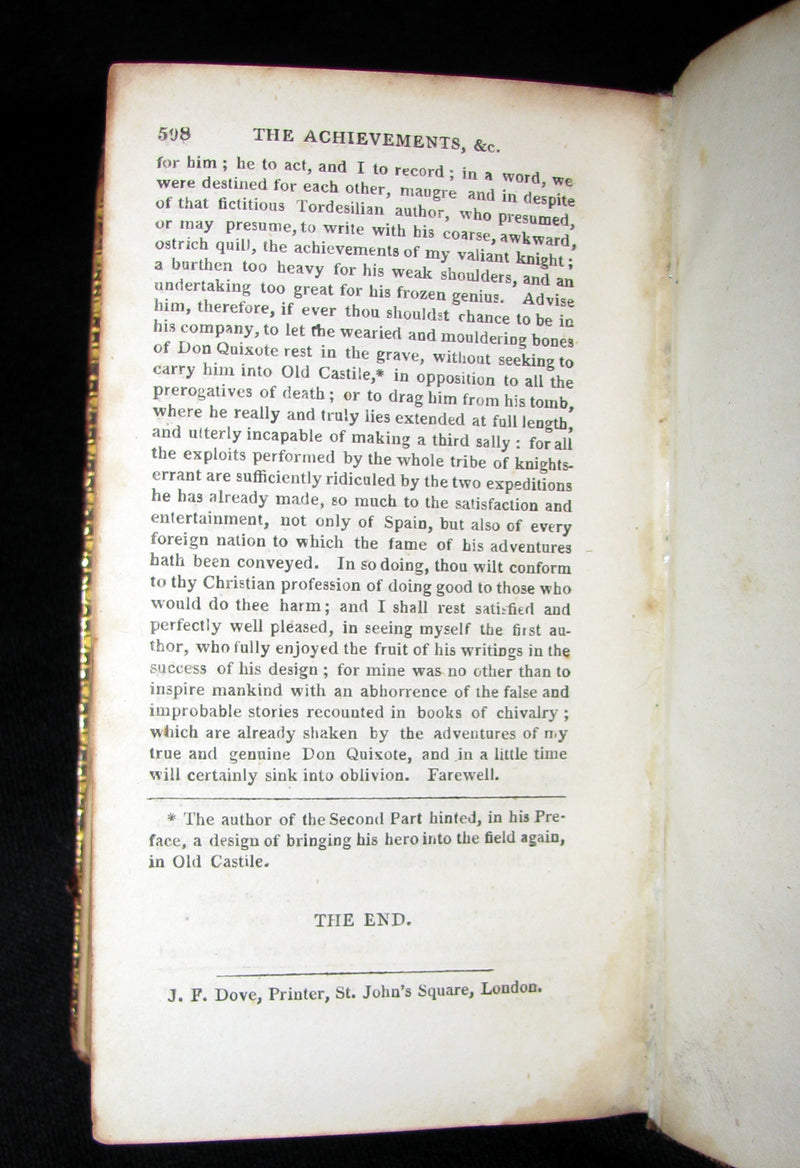 1818 Rare Book set ~ The History and Adventures of the Renowned Don Quixote (2 vols in slipcase)