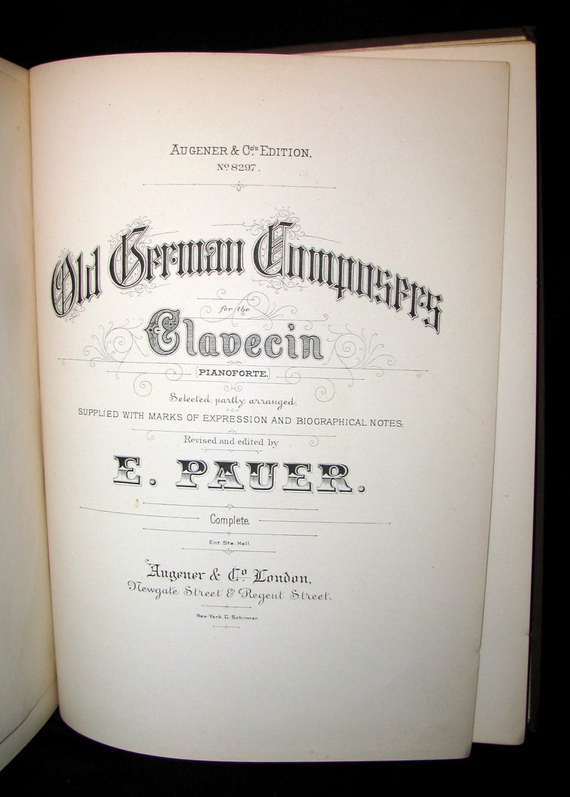 1880's Scarce Victorian Book - OLD GERMAN COMPOSERS FOR THE CLAVECIN (Pianoforte)