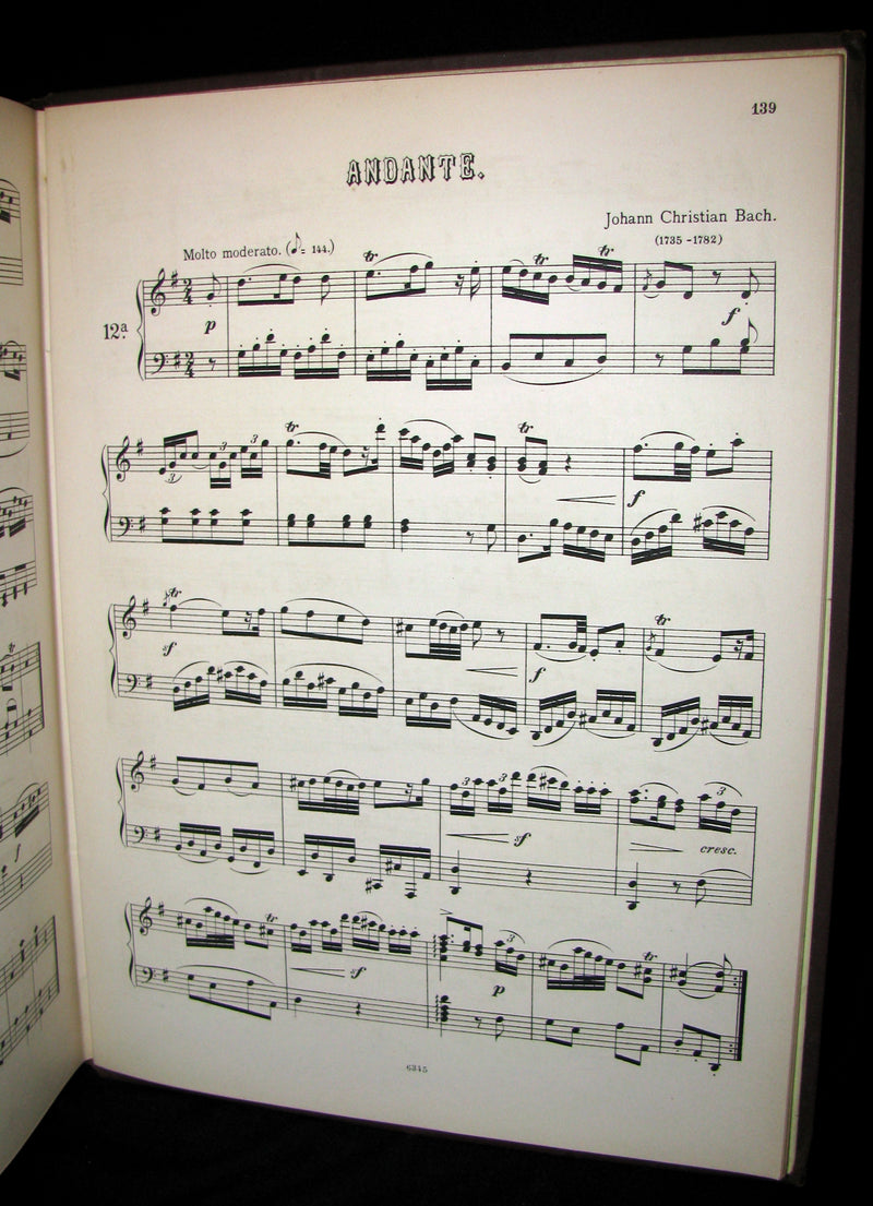 1880's Scarce Victorian Book - OLD GERMAN COMPOSERS FOR THE CLAVECIN (Pianoforte)