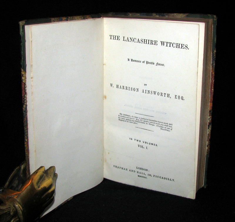 1851 Rare Early Edition - THE LANCASHIRE WITCHES. A Romance Of Pendle Forest.
