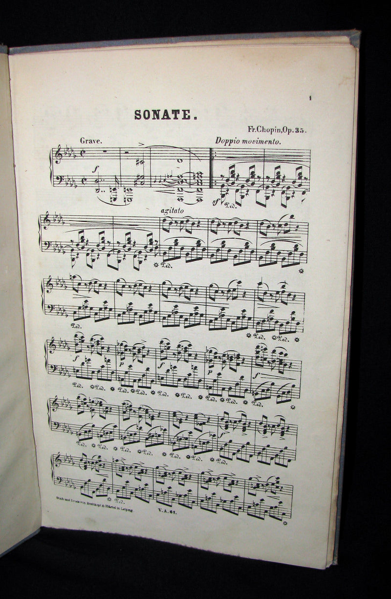 1878 Very Rare early edition of Frederick CHOPIN 's SONATAS - Opus 35 & Opus 58