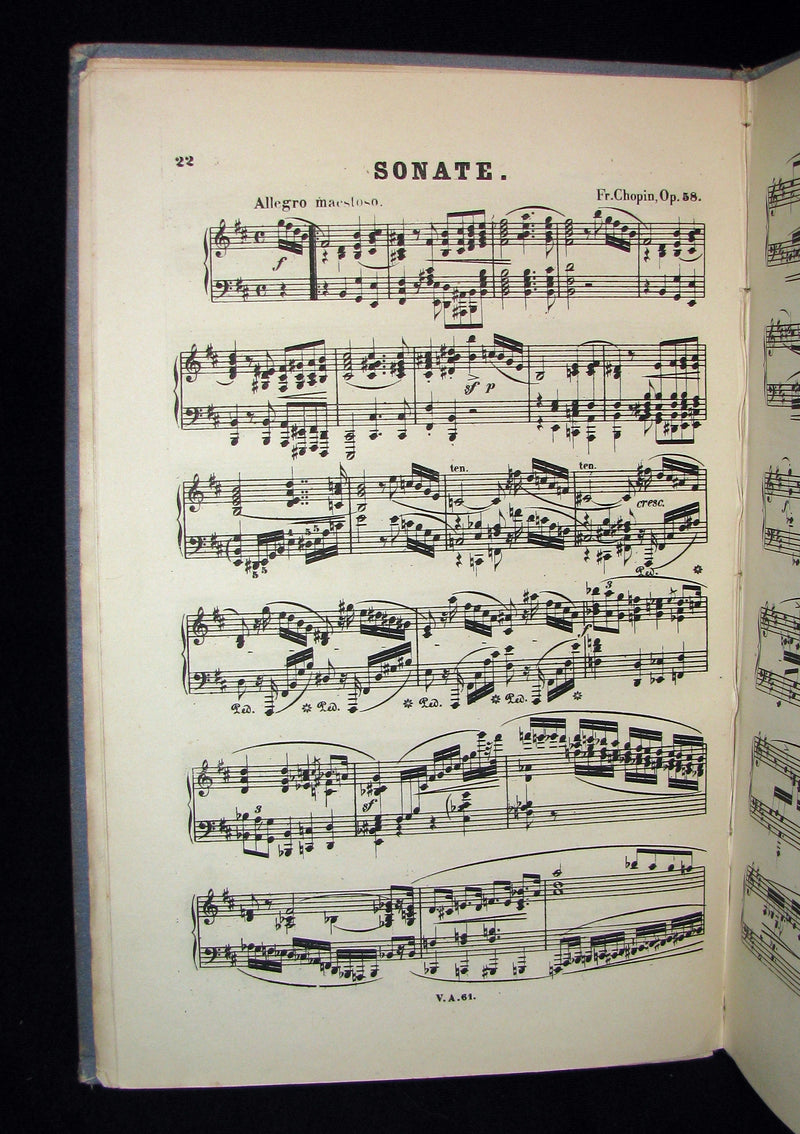 1878 Very Rare early edition of Frederick CHOPIN 's SONATAS - Opus 35 & Opus 58