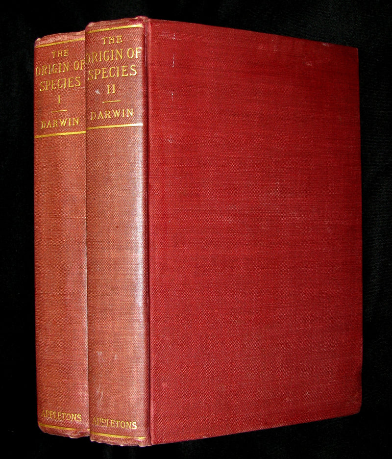1898 Rare Book set - CHARLES DARWIN The ORIGIN OF SPECIES - Natural Selection.