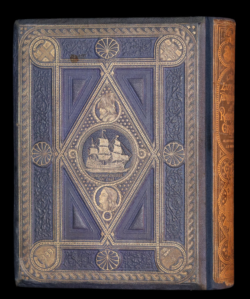 1864 Rare Book in a Beautiful Binding - THE LIFE and ADVENTURES OF ROBINSON CRUSOE.