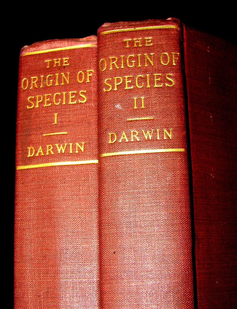 1898 Rare Book set - CHARLES DARWIN The ORIGIN OF SPECIES - Natural Selection.