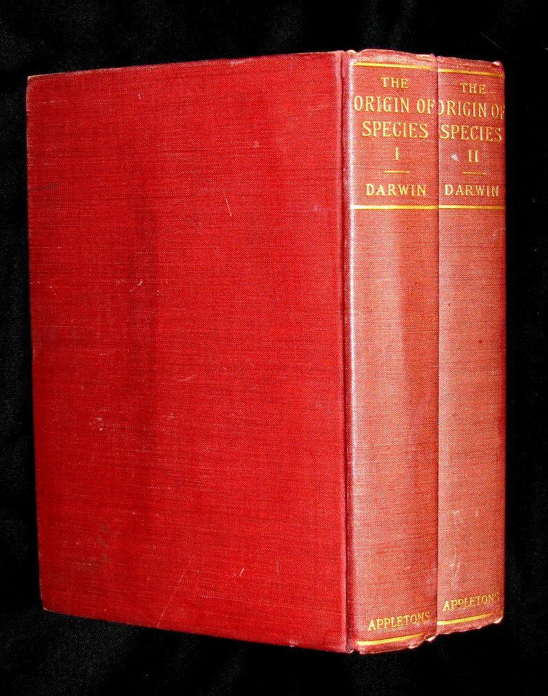 1898 Rare Book set - CHARLES DARWIN The ORIGIN OF SPECIES - Natural Selection.
