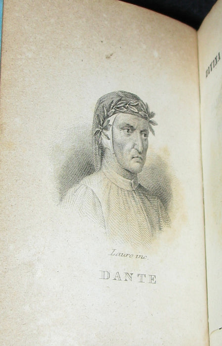 1840 Rare Miniature Italian Book - La Divina Commedia di DANTE ALIGHIERI