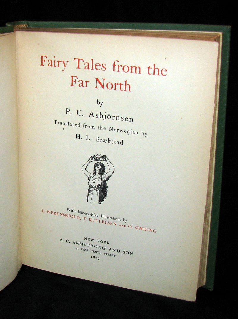 1897 Scarce Norwegian 1stED Book - Fairy Tales from the Far North by P. C. Asbjørnsen