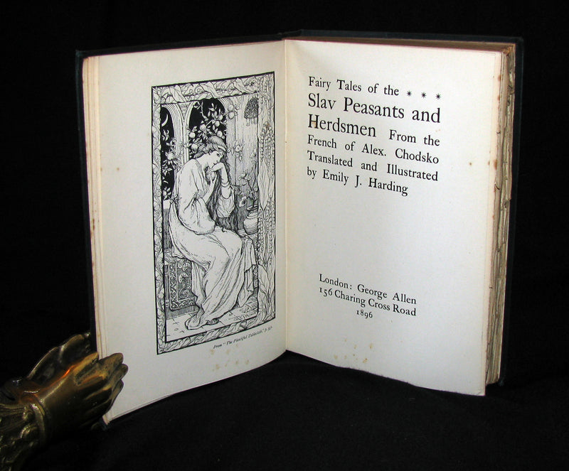 1896 Rare 1stED Book - Fairy Tales of the Slav Peasants & Herdsmen illustrated by E. Harding