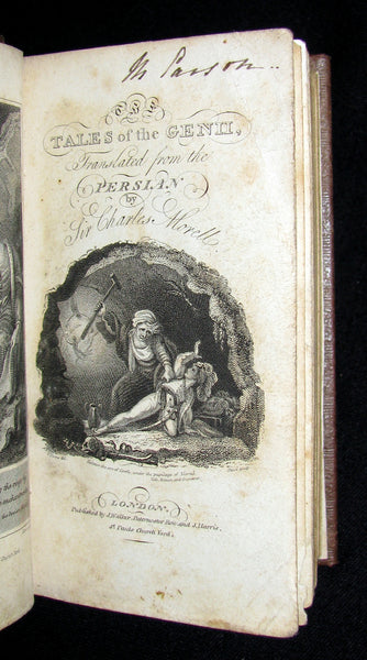 1808 Rare Book - The Tales of the Genii or the Delightful Lessons of Horam, The Son of Asmar