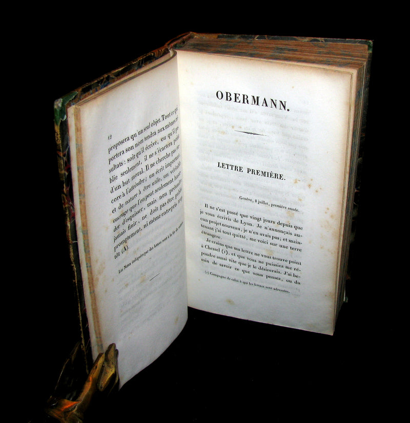1833 Rare French early Romanticism Book - OBERMANN by Senancour - 2ndED