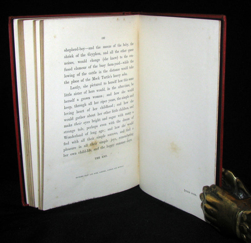 1897 Rare Victorian Book - Alice's Adventures in Wonderland by Lewis Carroll