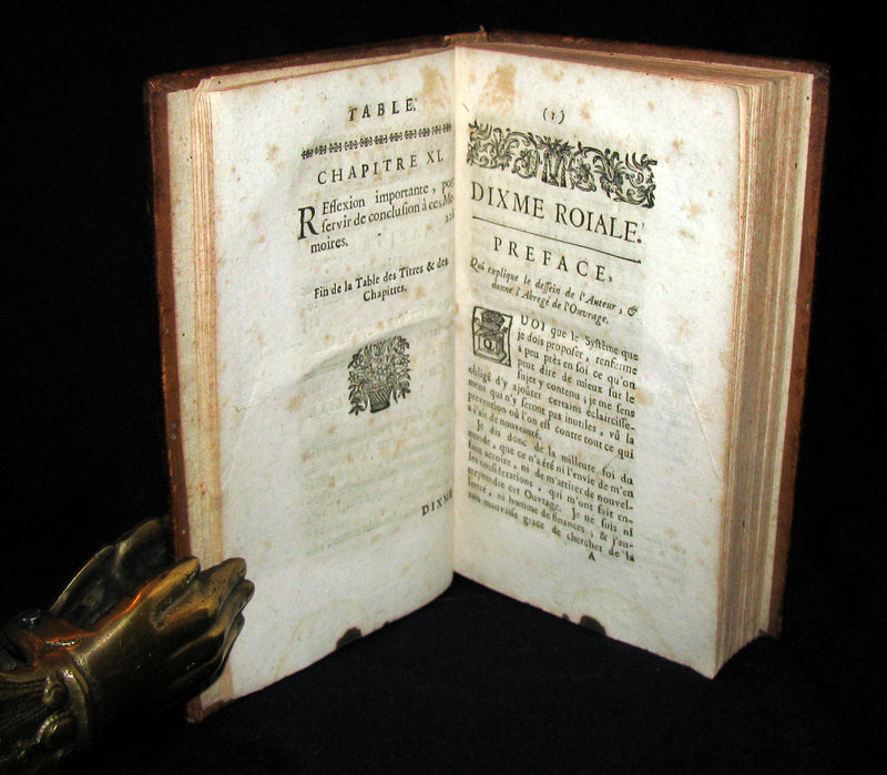 1708 Scarce French Book - Projet d'une Dixme Royale by VAUBAN - Essay for a General Tax