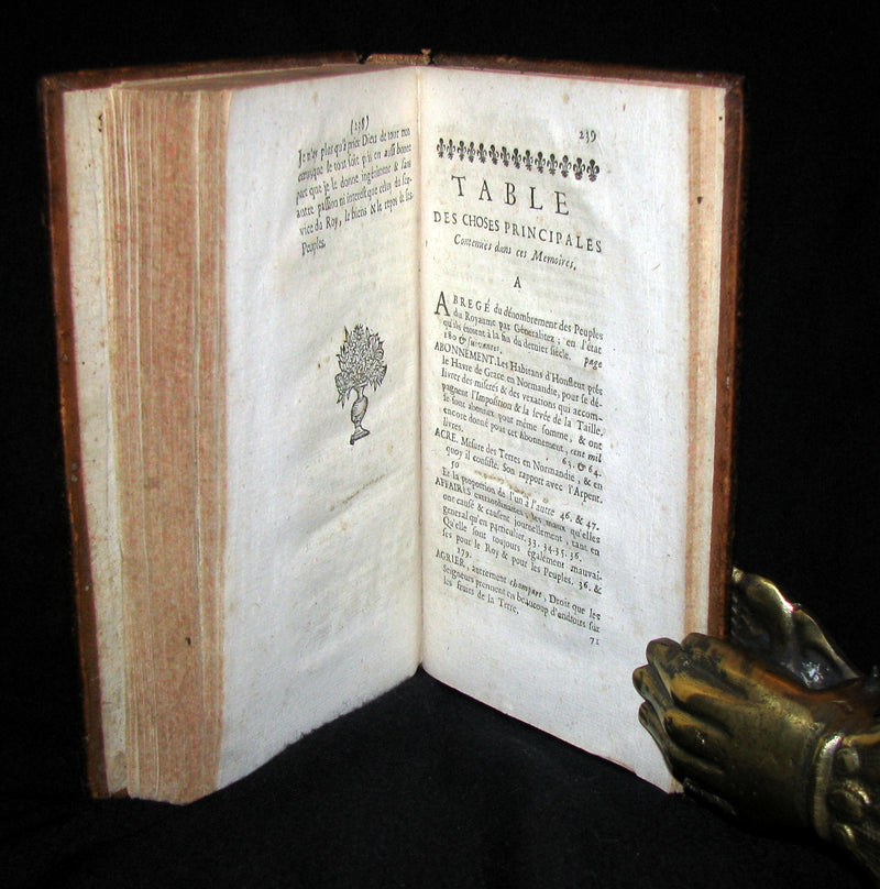 1708 Scarce French Book - Projet d'une Dixme Royale by VAUBAN - Essay for a General Tax