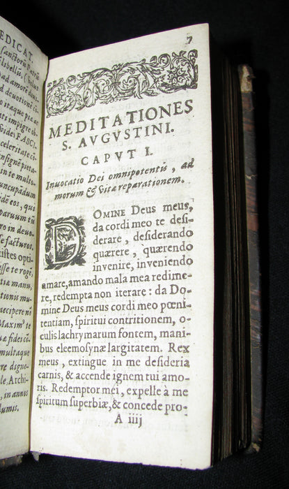 1637 Scarce Latin Book - Meditationes by Saint Augustine of Hippo