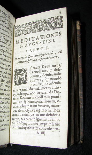1637 Scarce Latin Book - Meditationes by Saint Augustine of Hippo