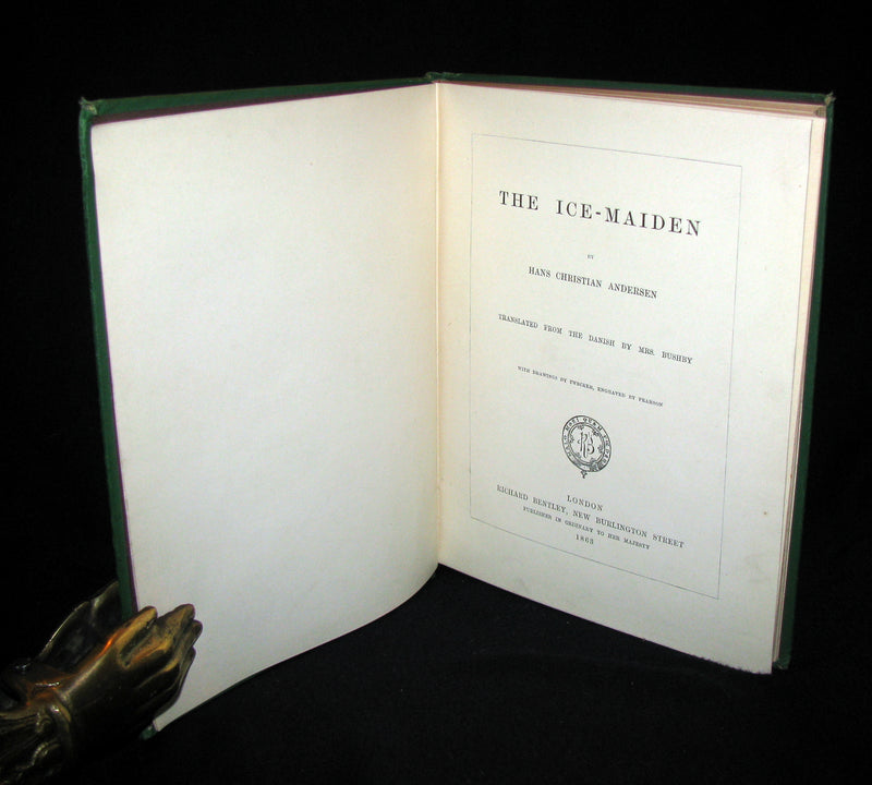 1863 Scarce Victorian Book -  The Ice-Maiden by Hans Christian Andersen illustrated by Zwecker