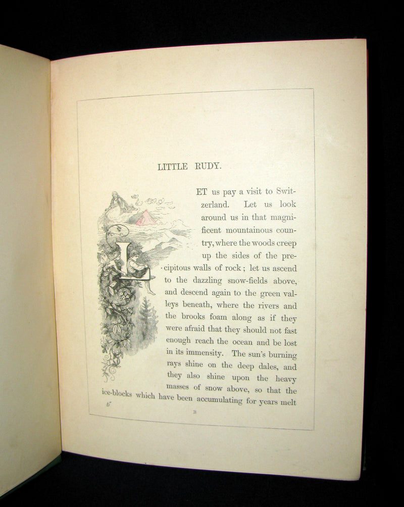 1863 Scarce Victorian Book -  The Ice-Maiden by Hans Christian Andersen illustrated by Zwecker