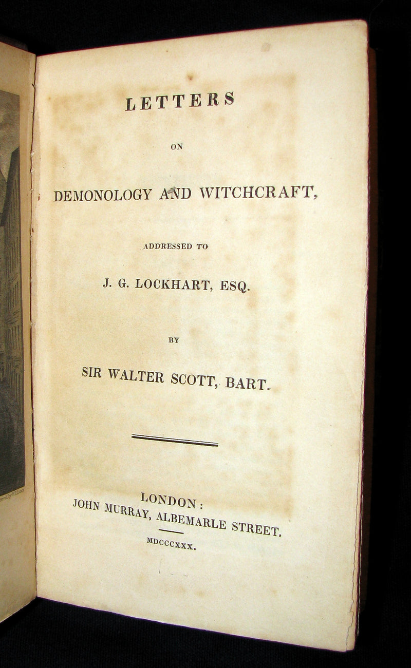 1830 1stED Walter Scott - Letters on Demonology & Witchcraft - WITCHES & FAIRIES