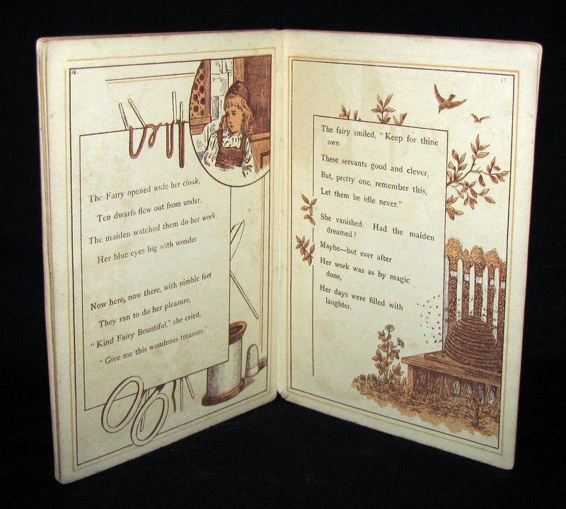 1883 Scarce Victorian Booklet - The Fairy's Gift by M. Johnson (Johnston) A Knitting Fairy Tale