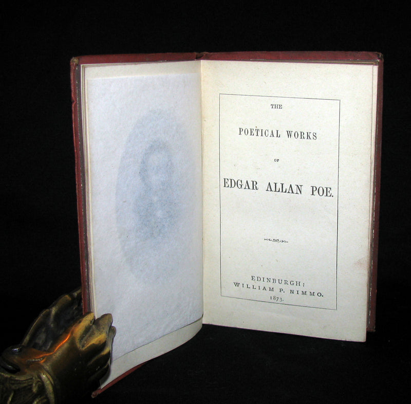 1873 Rare Victorian Book - The Poetical Works of Edgar Allan Poe. Edinburgh Illustrated.