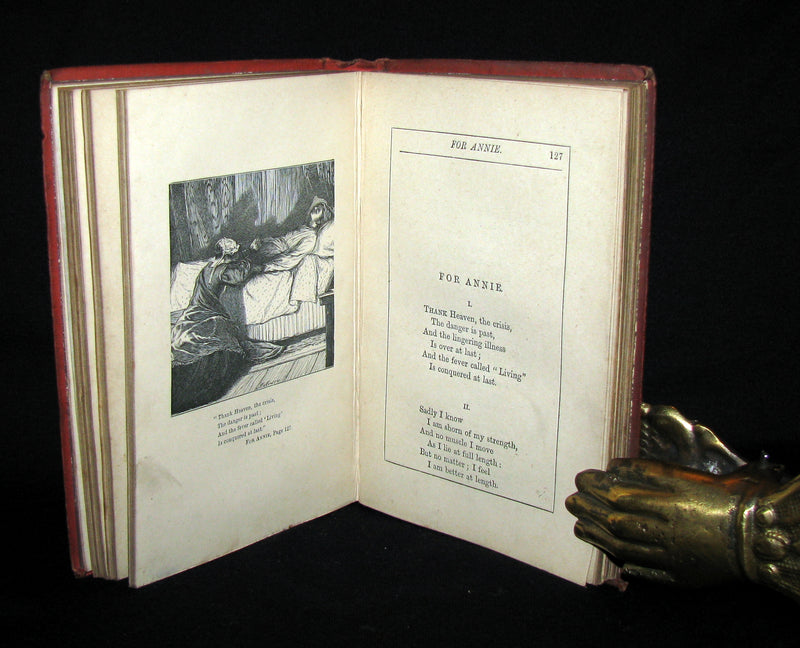 1873 Rare Victorian Book - The Poetical Works of Edgar Allan Poe. Edinburgh Illustrated.