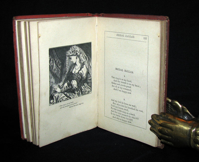 1873 Rare Victorian Book - The Poetical Works of Edgar Allan Poe. Edinburgh Illustrated.