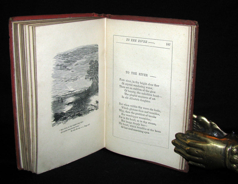 1873 Rare Victorian Book - The Poetical Works of Edgar Allan Poe. Edinburgh Illustrated.
