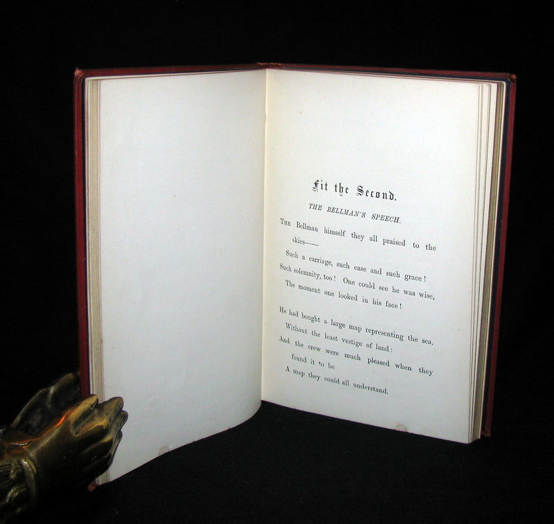 1876 Rare Victorian Book - The Hunting of the SNARK by Lewis Carroll.