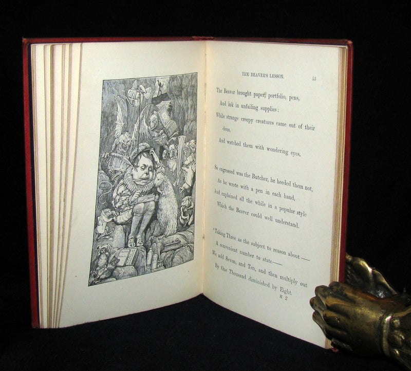 1876 Rare Victorian Book - The Hunting of the SNARK by Lewis Carroll.