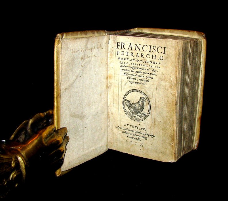 1557 Scarce Book - Petrarch's Remedies for Fortune Fair and Foul (De remediis utriusque fortunae)