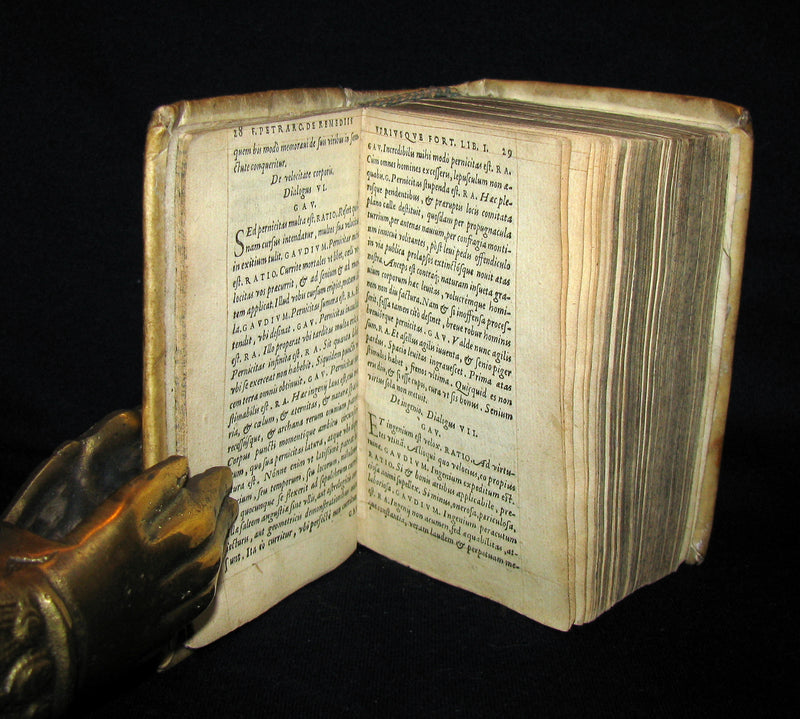 1557 Scarce Book - Petrarch's Remedies for Fortune Fair and Foul (De remediis utriusque fortunae)