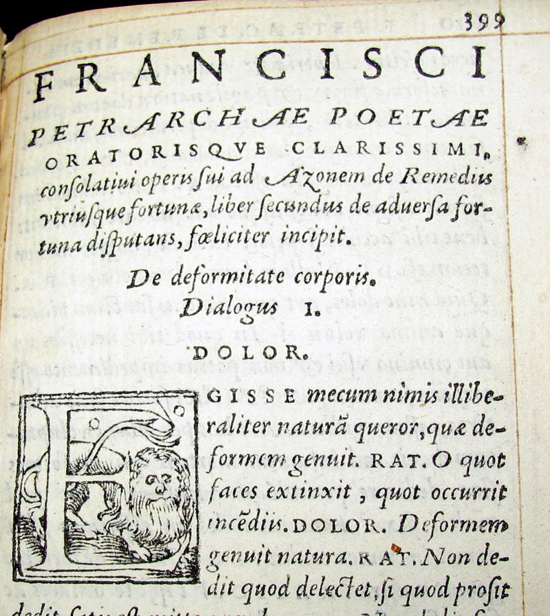 1557 Scarce Book - Petrarch's Remedies for Fortune Fair and Foul (De remediis utriusque fortunae)