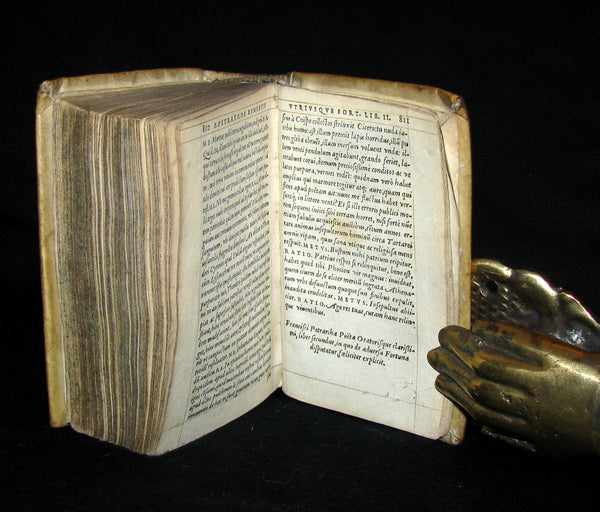 1557 Scarce Book - Petrarch's Remedies for Fortune Fair and Foul (De remediis utriusque fortunae)