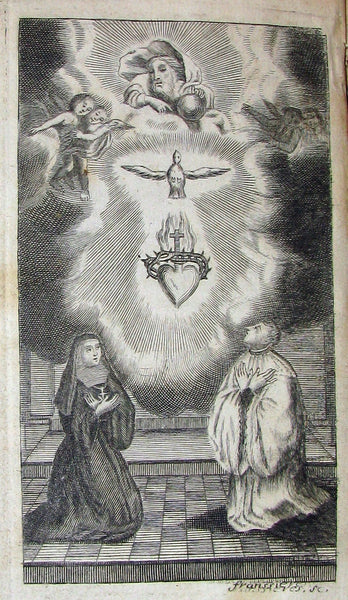 1725 Scarce French Book - The devotion to the Sacred Heart of Jesus by Father Croiset