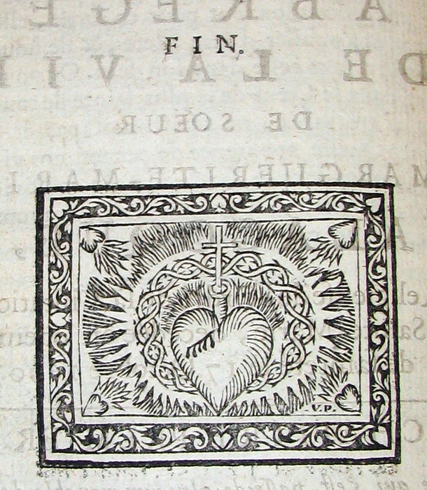 1725 Scarce French Book - The devotion to the Sacred Heart of Jesus by Father Croiset