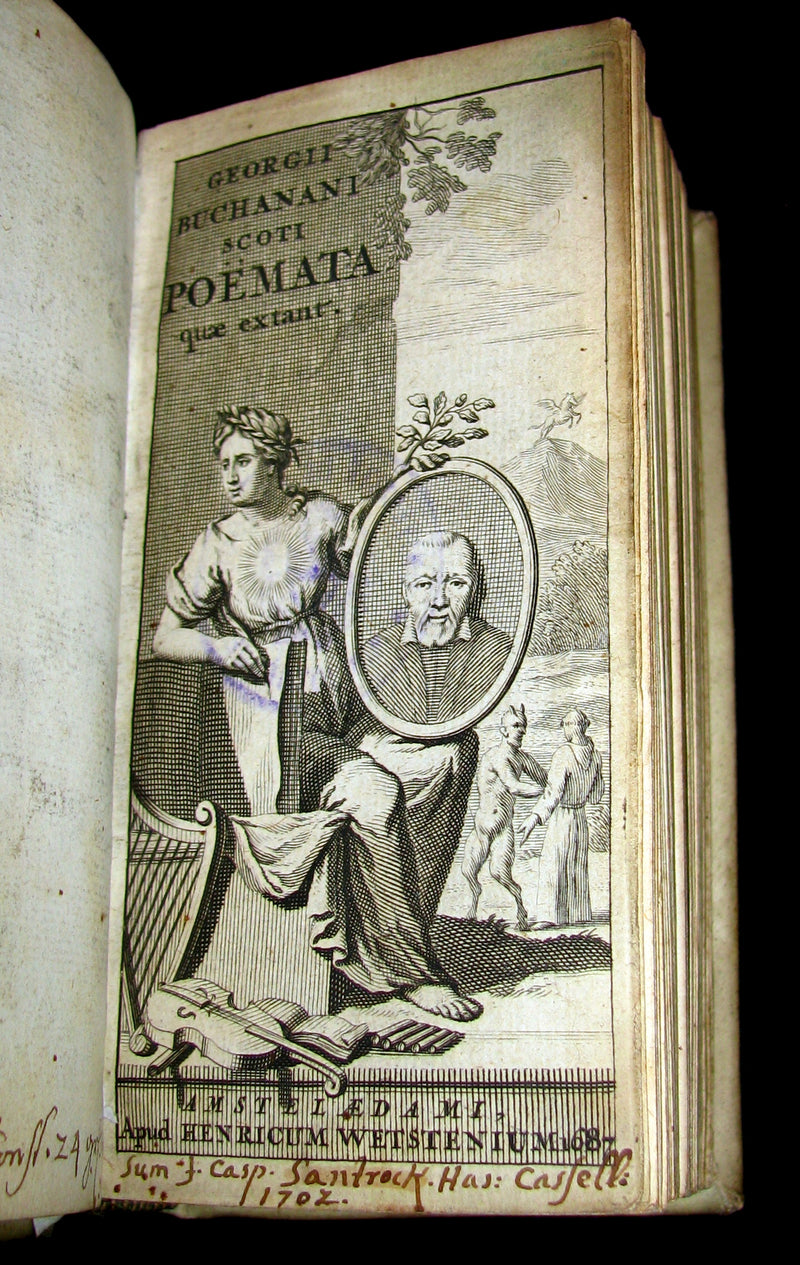 1687 Rare Book - GEORGII BUCHANANI SCOTI POEMATA   Scottish Poems by Buchanan