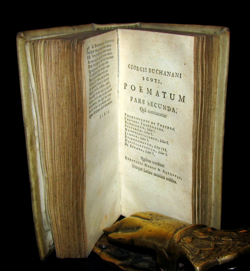 1687 Rare Book - GEORGII BUCHANANI SCOTI POEMATA   Scottish Poems by Buchanan