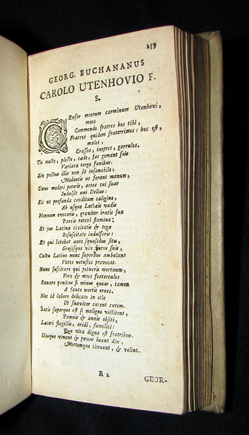 1687 Rare Book - GEORGII BUCHANANI SCOTI POEMATA   Scottish Poems by Buchanan