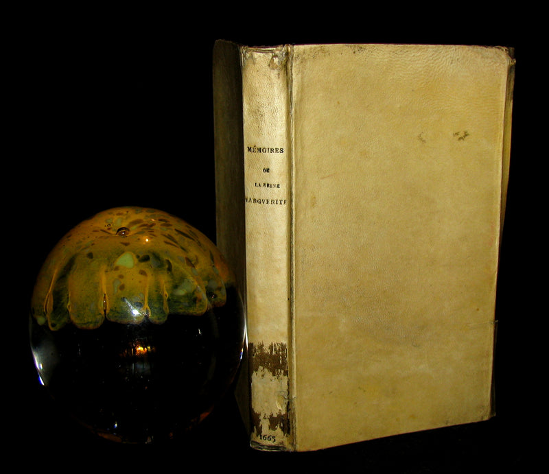 1665 Rare French Vellum Book - Memories of la Reine Margot (Queen Margot)