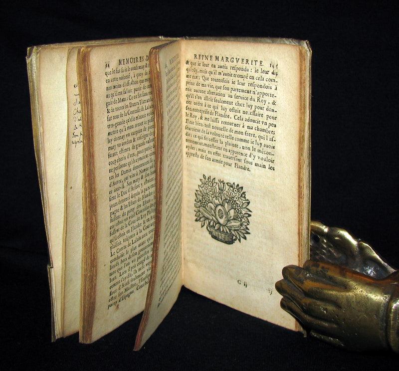 1665 Rare French Vellum Book - Memories of la Reine Margot (Queen Margot)