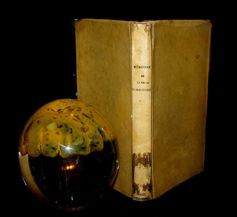 1665 Rare French Vellum Book - Memories of la Reine Margot (Queen Margot)